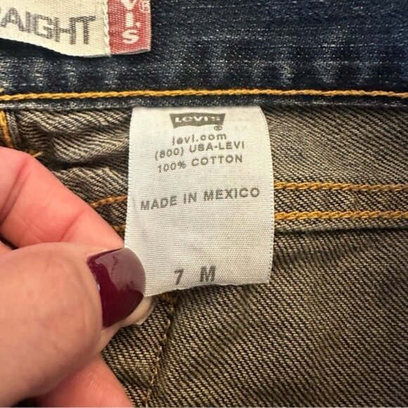 Levi’s 504 Slouch Straight Distressed Studded Floral Embroidered Jeans Sz 7 M - Picture 11 of 14